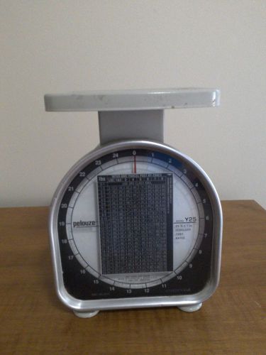 Pelouze heavy duty shipping scale 25 lb capacity model y25 postal weights 1991 for sale