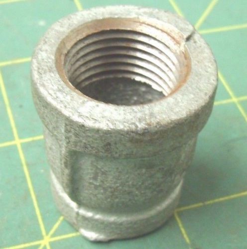 Bell reducer 3/8 x 1/2 galvanized pipe fitting female npt (qty 2) #56384 for sale