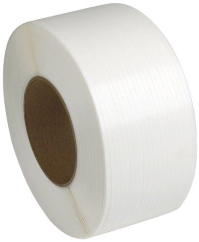PAC Strapping 48M.27.2290 1/2&#034; Machine Grade White Polypropylene Strapping, 9000