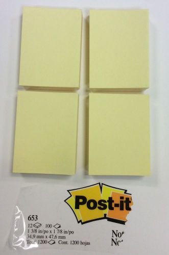 Post It&#039;s Yellow 1.5x2&#034; inch 3M Post-it 653 Small Stick Notes Paper