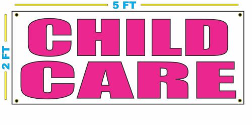 CHILDCARE in HOT PINK  Banner Sign NEW Size CHILD CARE