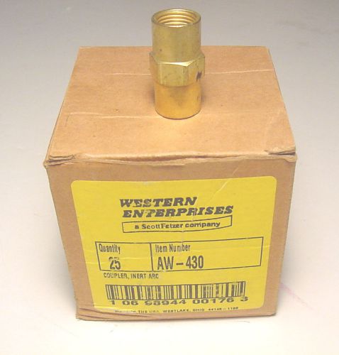 Western enterprises aw-430 brass argon inert gas hose coupler (box of 25) for sale