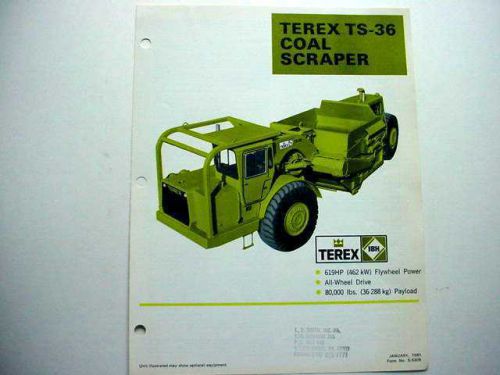 Terex TS-36 Coal  Scraper &amp; Athey Rocker w/TS-18 Tractr