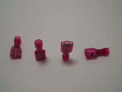 Red Crimp Fully Insulated Female Quick Disconnect Terminals - Pkg/10
