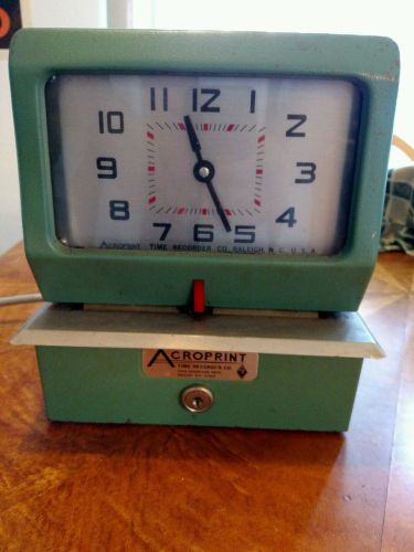 Acroprint Punch Clock Time Clock Working