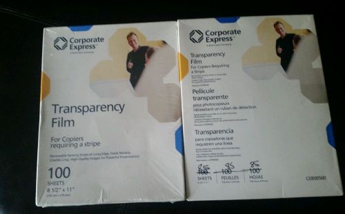 185 sheets Copier Transparency Film Clear Removable  Stripe  8.5x11 in ceb00560