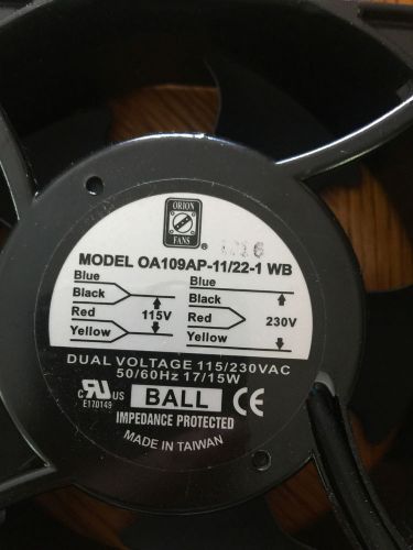 Orion Cooling Fan Rare OA109AP-11/-22-1WB 110/120V 50/60HZ - New in Box