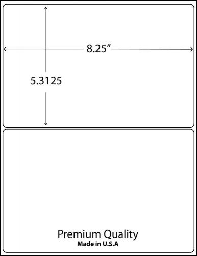 Labels- 8.375 x 5.375 - 300 rounded corner shipping labels / 2 per sheet for sale