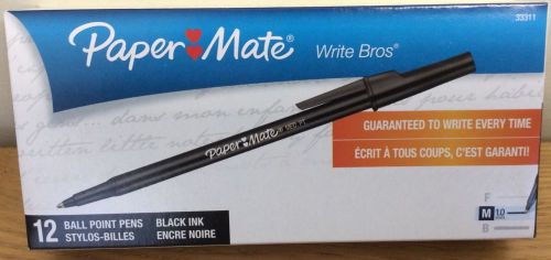 Paper Mate Ball Point Pen Med PT ( M 1.0 mm)   Black Ink ( 1 Doz. 12 pens )