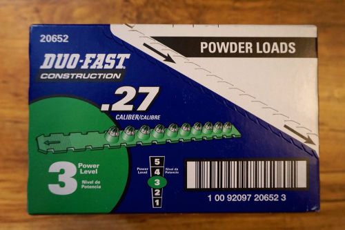 Duo-fast construction .27 caliber powder loads level 3 green / lot of 6 / 20652 for sale