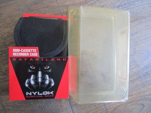 Safariland Nylok Black Nylon Mini Recorder Holder Pouch Velcro Police New