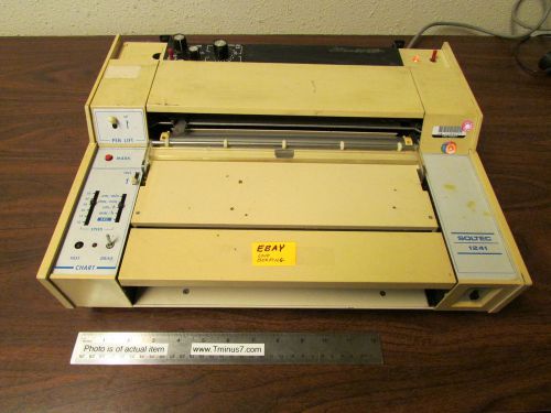 Soltec 1241 Flat Bed Plotter Tested Working
