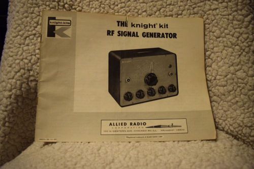 -Not A Copy- Knight Kits (Allied) RF Signal Generator Manual