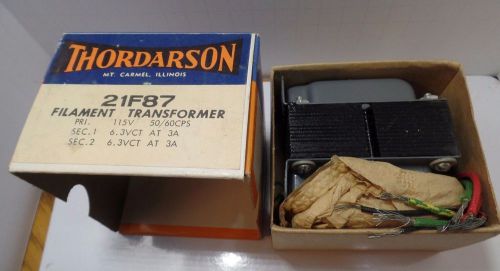 Nos thordarson 21f87 bi 6.3v 3a vacuum tube filament transfomer for sale
