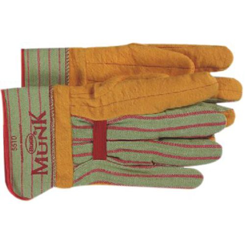 boss-munk chore gloves- golden brown-double palm.set of 12 pairs