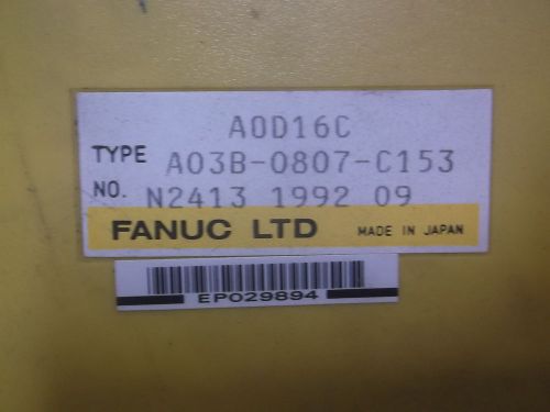 FANUC A03B-0807-C153 INPUT MODULE (AS PICTURED) *USED*