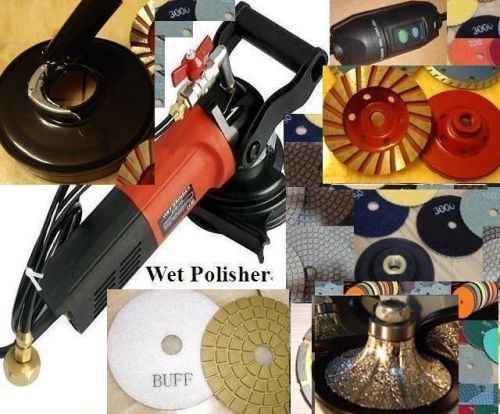 Wet polisher dust free 3/8&#034; half bullnose router buff pad cup granite concrete for sale