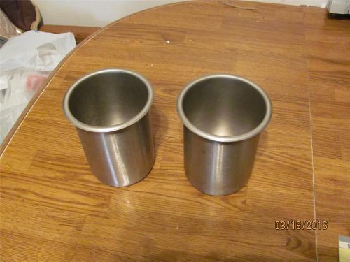 2 COMMERCIAL VOLLRATH STAINLESS STEAM TABLE ROUND PANS-#78710- USED CONDITION