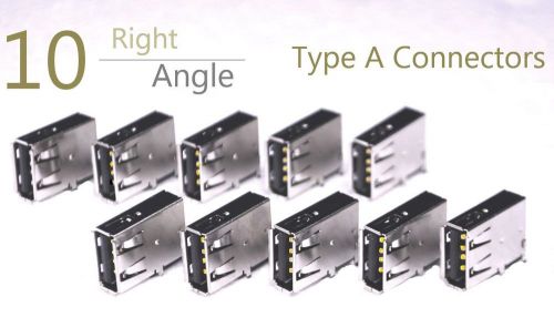 10 Singatron Female Type-A Right Angle Thru-Hole 2.0 Micro USB Connector Jack