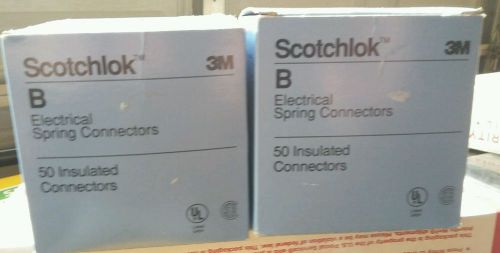 3M SCOTCHLOK ELECTRICAL SPRING CONNECTORS  (LOT OF 4 BOXES B/G)