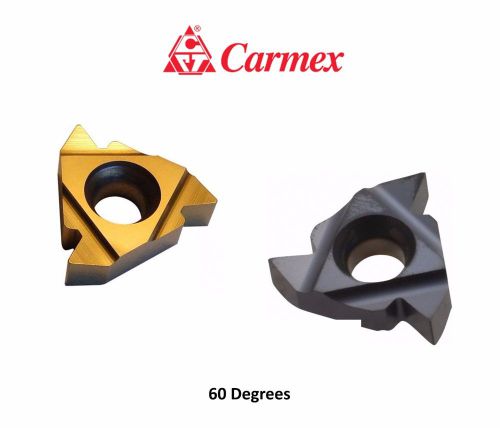 10 Pcs. CARMEX Carbide Threading Inserts 60° Degrees BXC / BMA Thread Turning