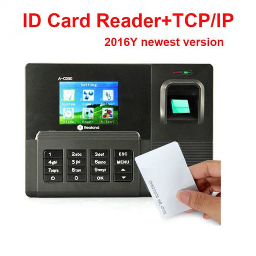Realand A-C030T Fingerprint Time Attendance Biometric Clock ID Card+TCP/IP+USB