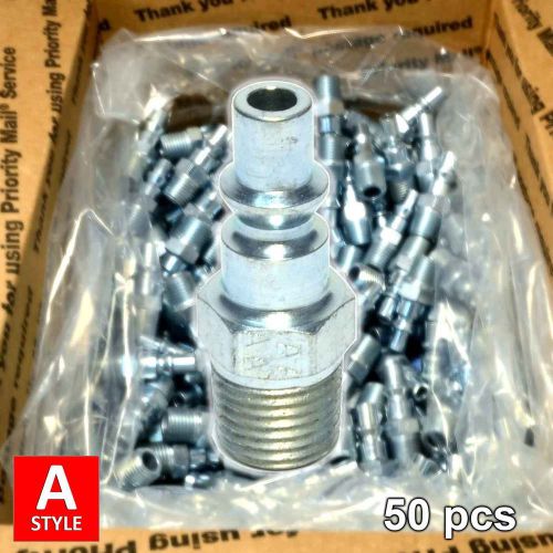 50pc Foster 210-10 A Style Air Hose Fittings 1/4&#034; Male NPT Plugs ARO Milton 777