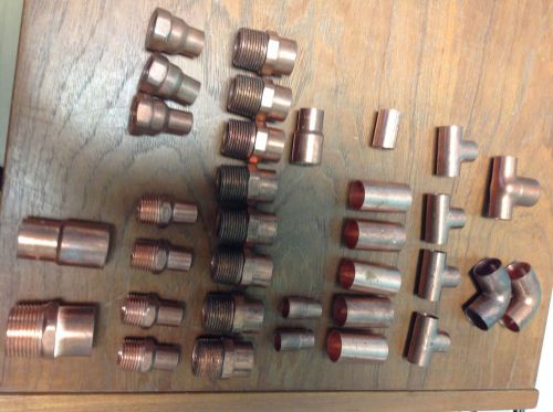 Lot of 33 copper fittings for sale