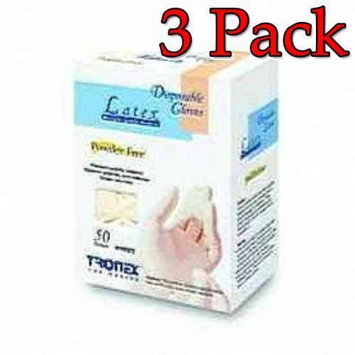Tronex Latex &amp; Powder Free Gloves, One Size, 50ct, 3 Pack 097604361026A269