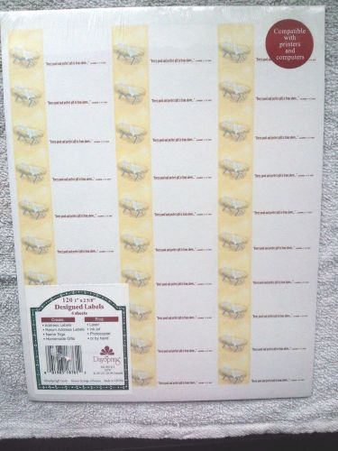 120 1&#034; X 2 5/8&#034; DESIGNED LABELS-Manger-&#034;Every good &amp; perfect gift is from above&#034;