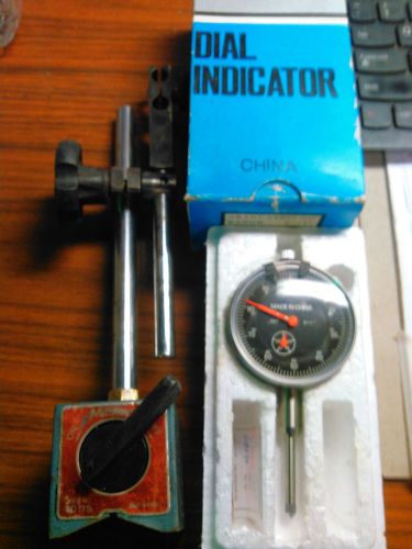 MITUTOYO MAGNETIC BASE 7011S W/ **NEW** DIAL INDICATOR INSPECTION GAGES  NICE