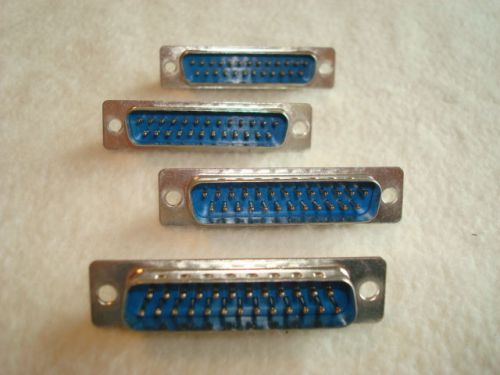 Lot of (4) 25 Contact Audio Panel Mount Connectors (Used)