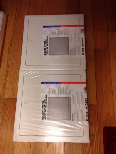 2 acudor uf-5500 universal flush access door 12 x 12  white for sale