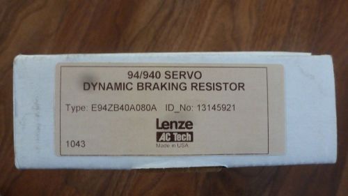 Lenze 94/940 Servo Dynamic Braking Resistor, E94ZB40A080A, *New Old Stock*