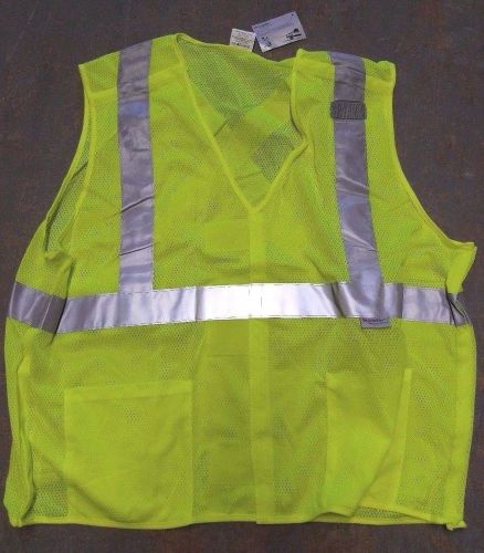 Lime x-back safety vests, class 2 level 2 for sale