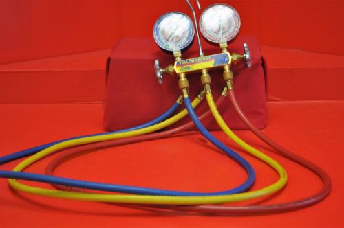 Yellow Jacket Ritchie Test And Recharging Manifold Set 2012 W/Hose