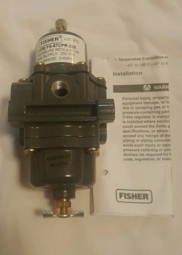 Fisher controls fs-67cfr-225 pressure regulator pneumatic air 0-250 psi~a#21~ for sale