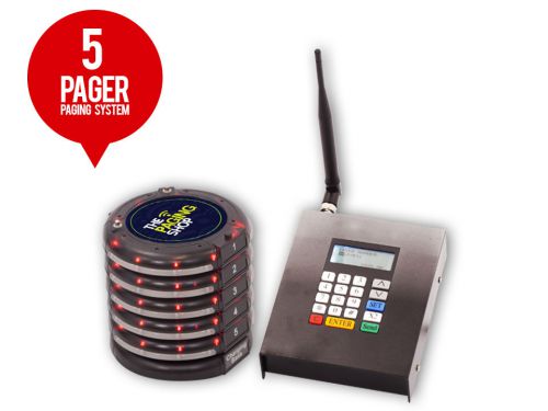 5 Restaurant Paging System / Guest Waiting Pager FREE shipping * Add logo FREE