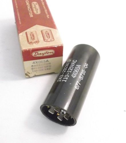 Dayton 4x065a capacitor 243-292mfd 110-125 vac prepaid shipping for sale