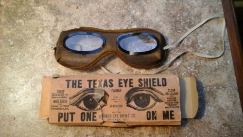 Vintage goggles Texas eye shield Chicago eye shield in box