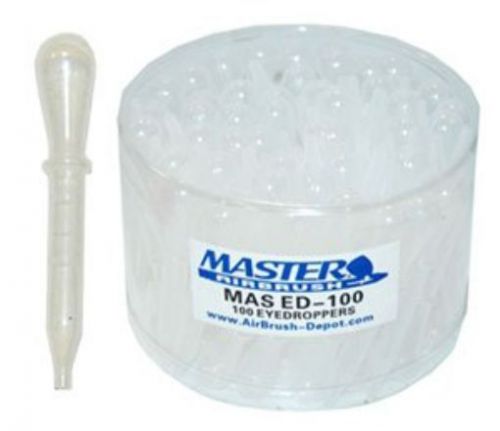 Master Airbrush® Brand 100 Pipette Eyedroppers for Liquid Transfer and Airbrush