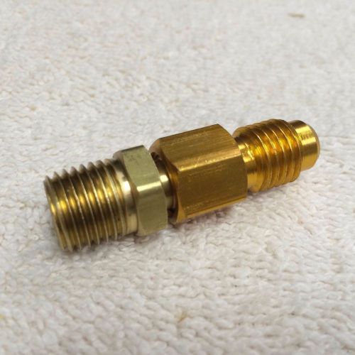 Refrigeration adapter, 1/4&#034; n.p.t. male x 1/2&#034; acme (r134a) male, less valve cor for sale