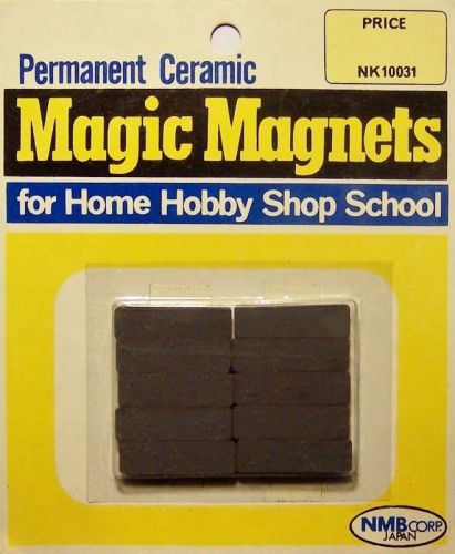 10-Pack Ceramic Block Magic Magnets: Home, Hobby, Shop, School 15/16&#034;x1/4&#034;x1/8&#034;