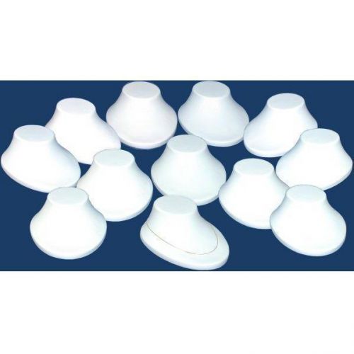12 White Plastic Necklace Bust Displays