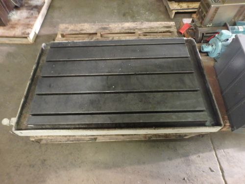 53&#034; x 32-1/4&#034; x 7&#034; steel welding 5 t-slotted table cast iron layout plate _jig for sale