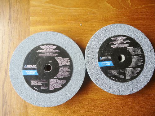 Delta grinding wheels- lot of 2- 36 grit / 60 grit bench grinding  6 x 3/4 x 1/2 for sale