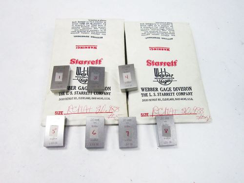 Lot of seven starrett croblox 20.988mm gage block 20.988 millimeters gauge for sale