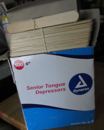 4312 Wood Tongue Depressors 6&#034; Senior Adult Non-Sterile 500/BX