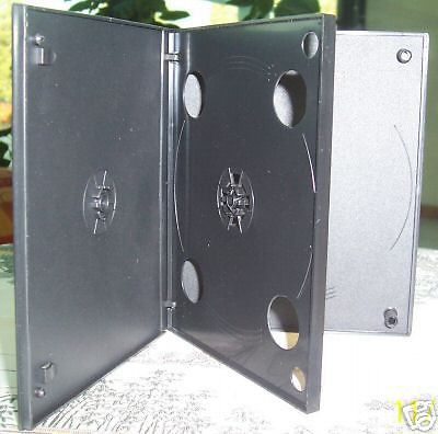 100 quad mini dvd cases, black w/sleeve - minidvdcase for sale