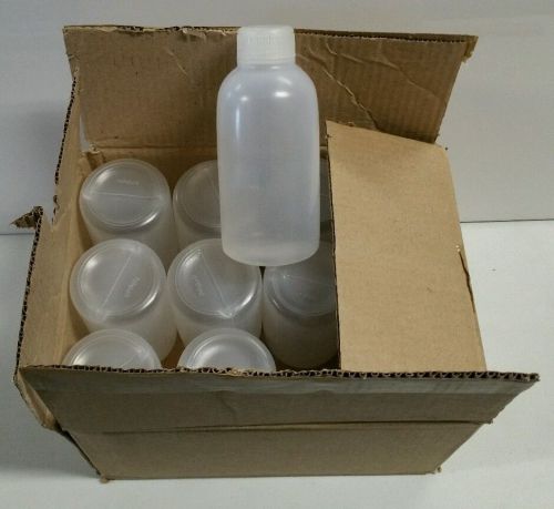 Case of 12 NEW 250ml / 8oz Narrow Mouth Polypropylene Plastic Reagent Bottle